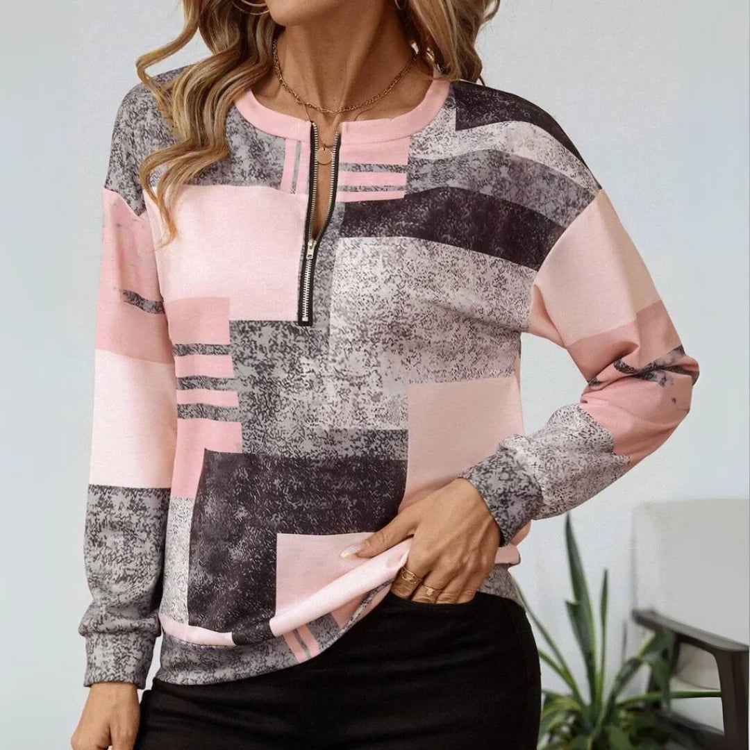 TESSA™ - Vintage Colorblock Sweatshirt mit Klasse