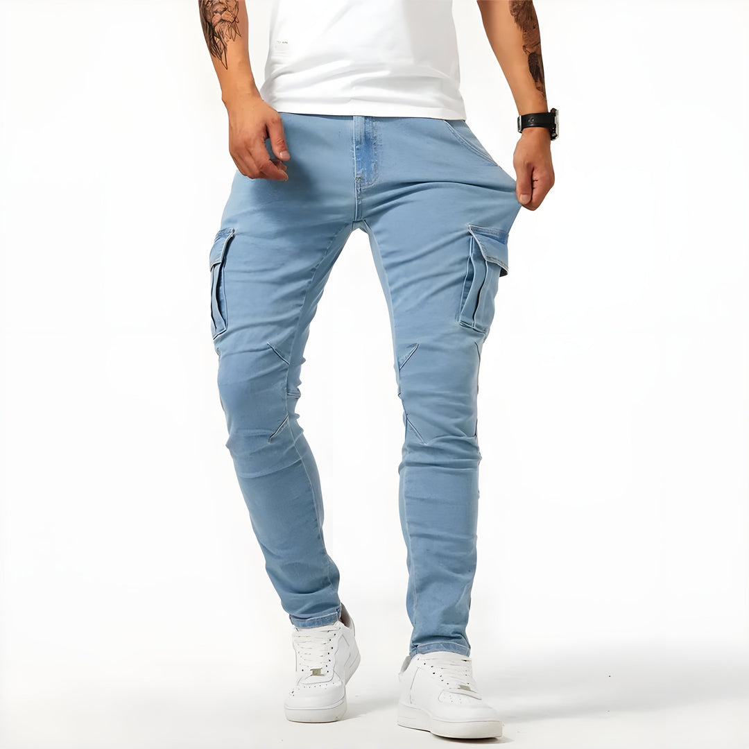 SAMUEL™ - Cargohose aus Stretch-Denim