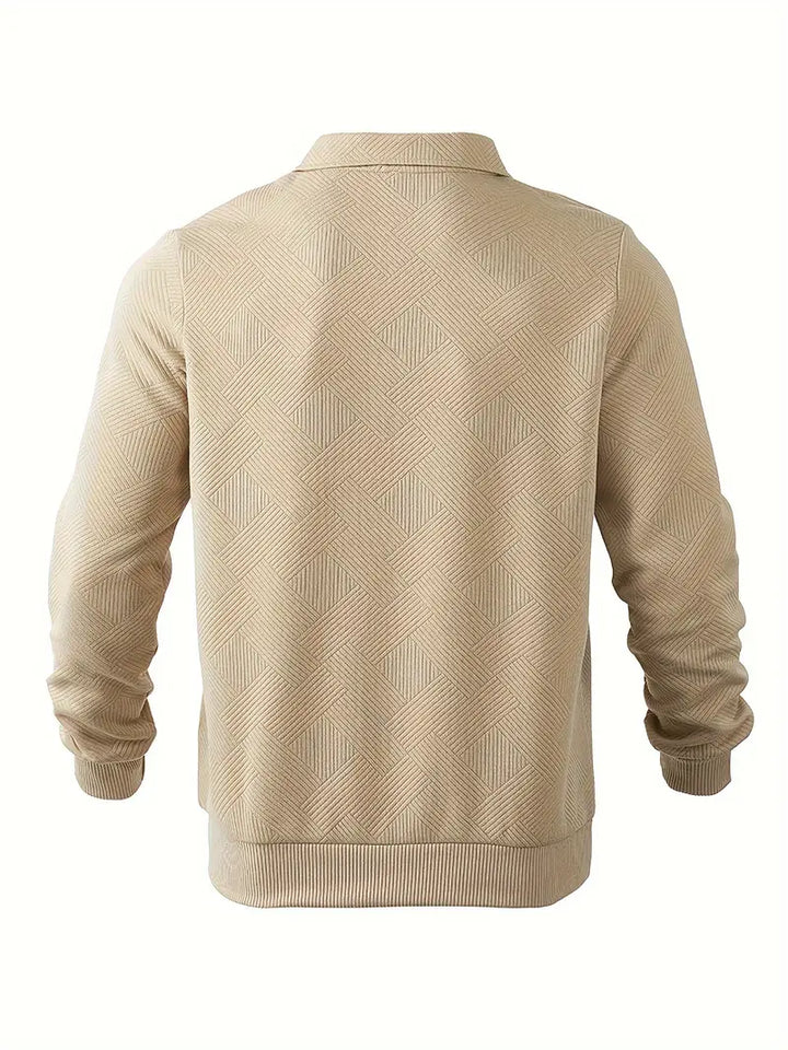 OSCAR™ - Vintage Zip-Up Sweater mit geometrischem Design